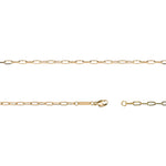 2.6mm x 5.7mm Flat Paper Clip Chain in 14K Fairmined Gold - W.R. Metalarts