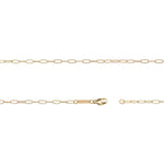 2.6mm x 5.7mm Rounded Paper Clip Chain in 14K Fairmined Gold - W.R. Metalarts