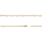 2.9mm x 8.3mm Flat Paper Clip Chain in 14K Fairmined Gold - W.R. Metalarts