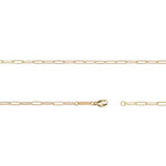 2.9mm x 8.3mm Round-Wire Paper Clip Chain in 14K Fairmined Gold - W.R. Metalarts