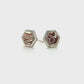 The Copper Mokume Hexagon Studs