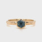 The Fairmined Montana Sapphire Hexagon Carved Solitaire