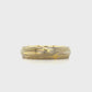 The Tri-Metal Yellow Gold Mokume Gane Knife Edge Band