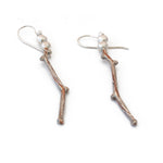 Mokume Branching Earrings - W.R. Metalarts