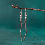 Mokume Branching Earrings - W.R. Metalarts