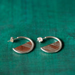 Mokume Crescent Hoops - W.R. Metalarts