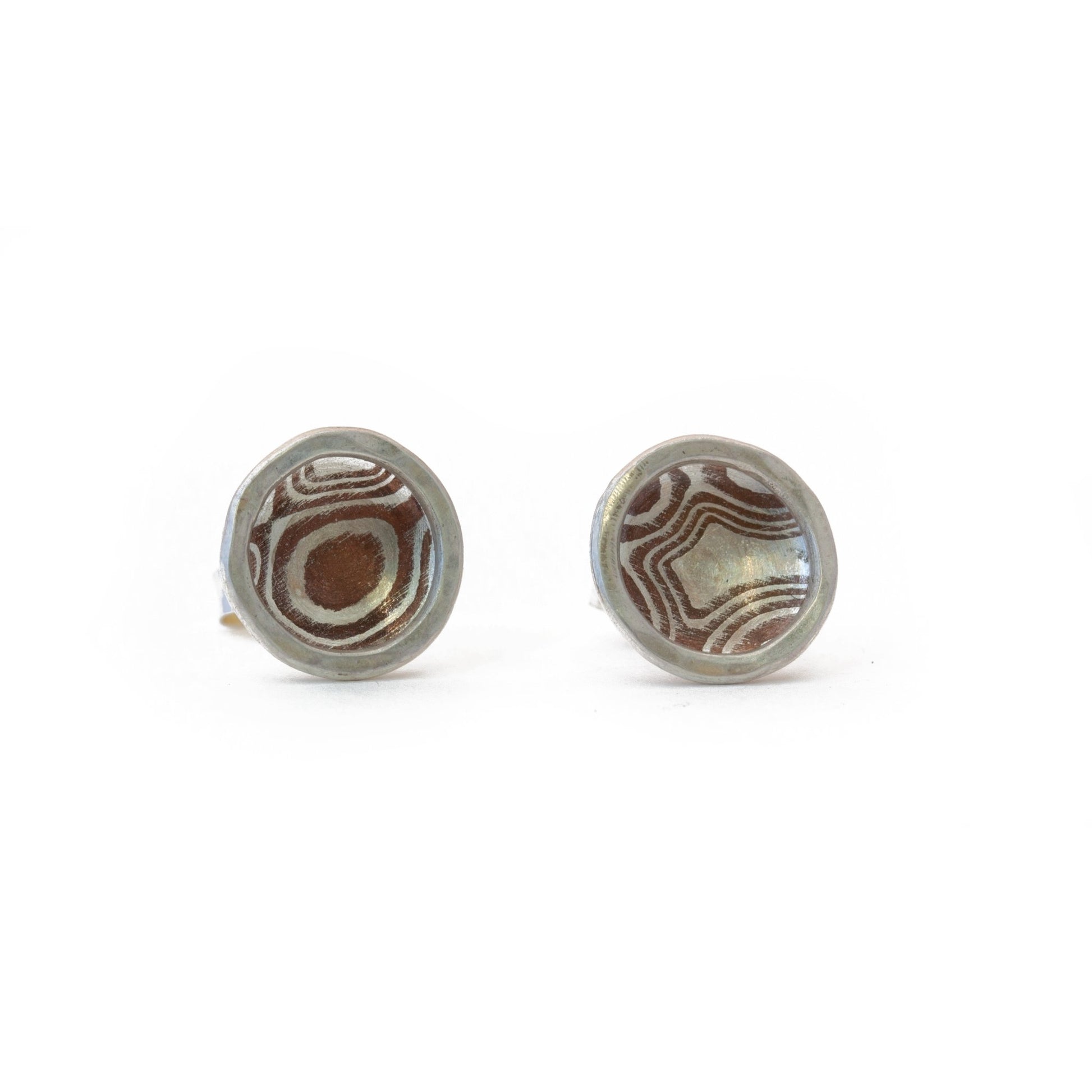 Mokume Dapped Studs - W.R. Metalarts