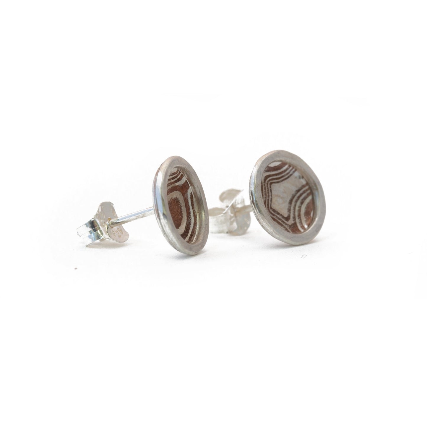 Mokume Dapped Studs - W.R. Metalarts