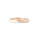 The Bi-Metal Mokume Gane Rose Gold Band (Ready to ship in 2.5mm width size 8) - W.R. Metalarts