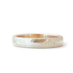 The Bi-Metal Mokume Gane Yellow Gold Band - W.R. Metalarts