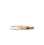 The Black Pavé Band (Ready to ship in 14K yellow gold size 7) - W.R. Metalarts