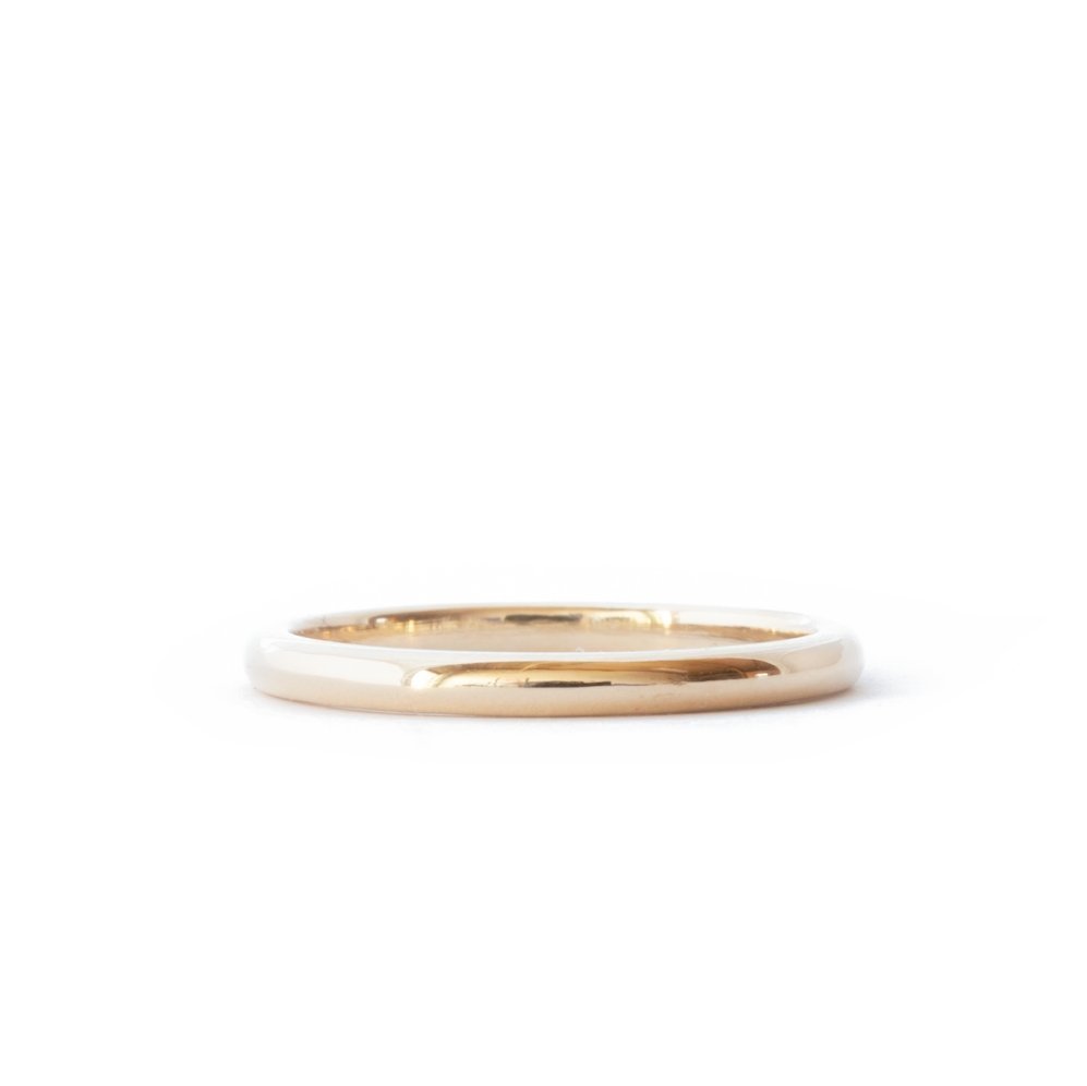 The Black Pavé Band (Ready to ship in 14K yellow gold size 7) - W.R. Metalarts