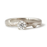 The Diamond Mokume Notched Solitaire - W.R. Metalarts