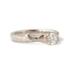 The Diamond Mokume Notched Solitaire - W.R. Metalarts