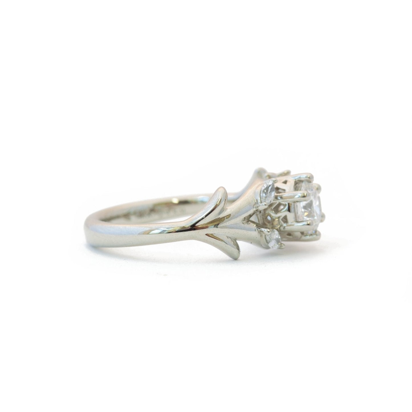 The Diamond Olive Branch Ring - W.R. Metalarts