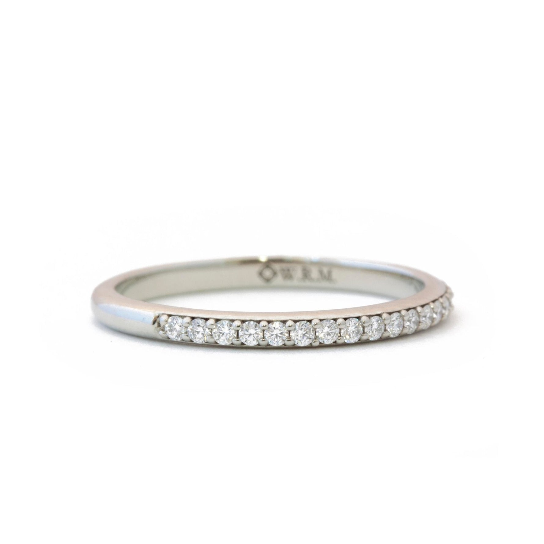 The Diamond Pavé Band (Ready to ship in 14K palladium white gold size 7) - W.R. Metalarts