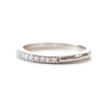 The Diamond Pavé Band (Ready to ship in 14K palladium white gold size 7) - W.R. Metalarts