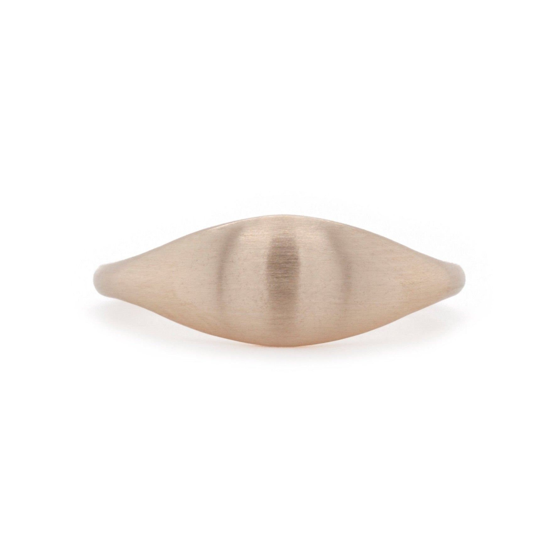 The Fairmined Drop Ring (Ready to ship in size 7 with a matte finish) - W.R. Metalarts