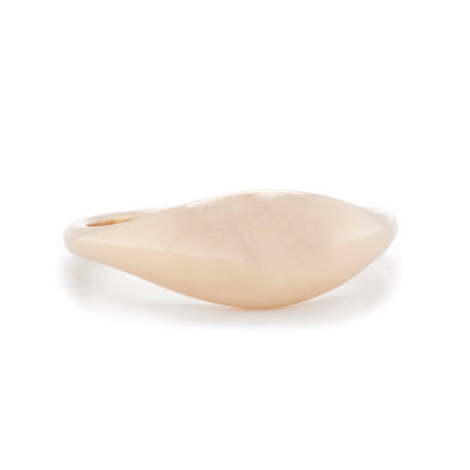 The Fairmined Drop Ring (Ready to ship in size 7 with a matte finish) - W.R. Metalarts