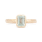 The Fairmined New Hampshire Aquamarine Emerald-Cut Carved Solitaire - W.R. Metalarts