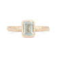 The Fairmined New Hampshire Aquamarine Emerald-Cut Carved Solitaire - W.R. Metalarts