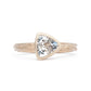 The Fairmined New Hampshire Goshenite Trillion-Cut Woodgrain Solitaire (Ready to ship in size 7) - W.R. Metalarts