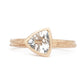 The Fairmined New Hampshire Goshenite Trillion-Cut Woodgrain Solitaire (Ready to ship in size 7) - W.R. Metalarts