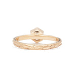 The Fairmined Oregon Sunstone Hexagon Woodgrain Solitaire - W.R. Metalarts