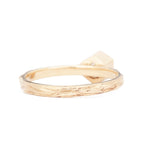 The Fairmined Oregon Sunstone Hexagon Woodgrain Solitaire - W.R. Metalarts