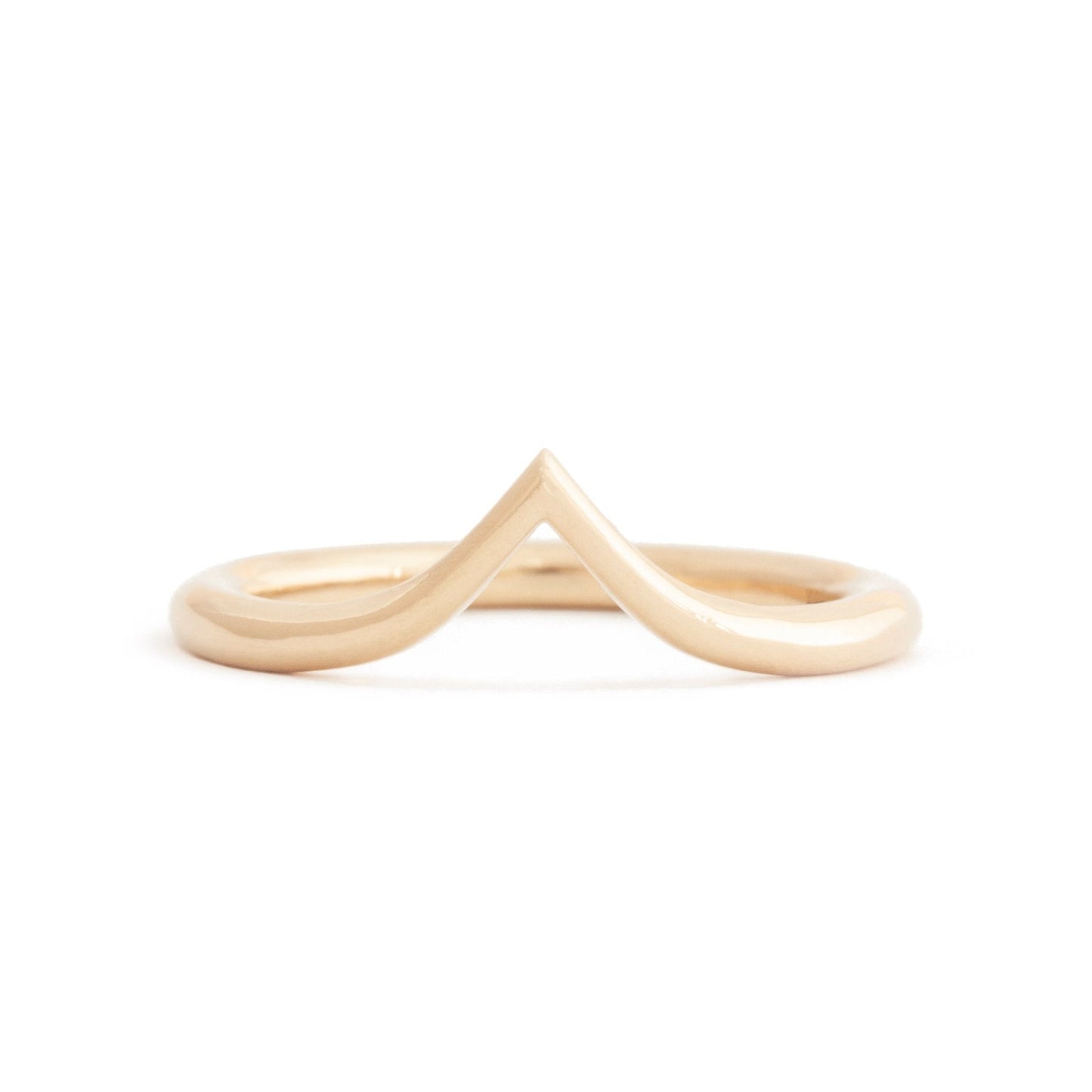 The Fairmined Pointed Contour Ring (Ready to ship in size 4 with a polished finish) - W.R. Metalarts