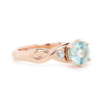 The Fairmined Rose Gold Three Stone Twist Ring - W.R. Metalarts