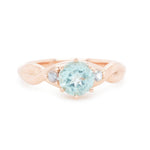 The Fairmined Rose Gold Three Stone Twist Ring - W.R. Metalarts