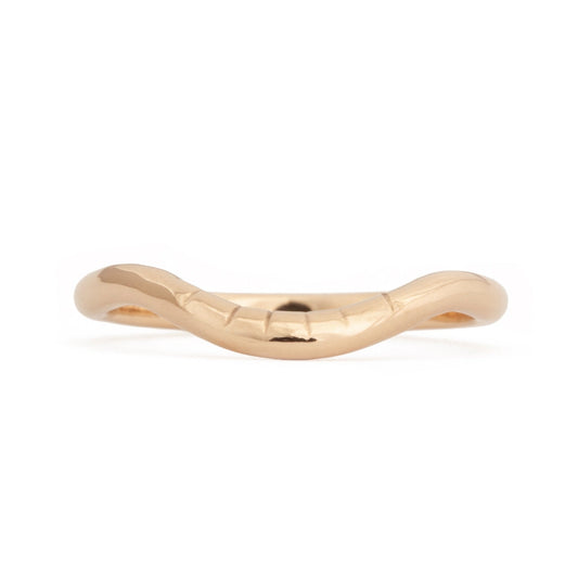 The Fairmined Sunbeam Soft Contour Ring (Ready to ship in size 7 polished finish) - W.R. Metalarts