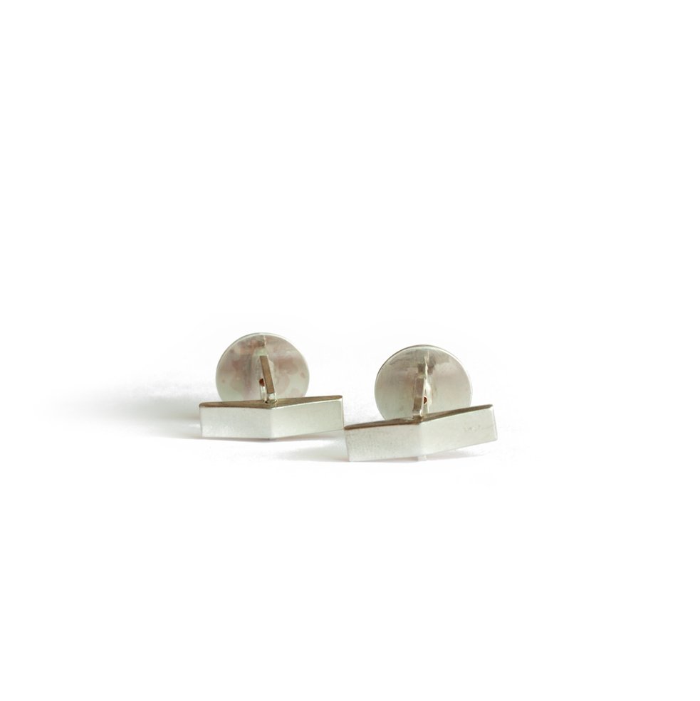 The Garnet Compass Cufflinks - W.R. Metalarts
