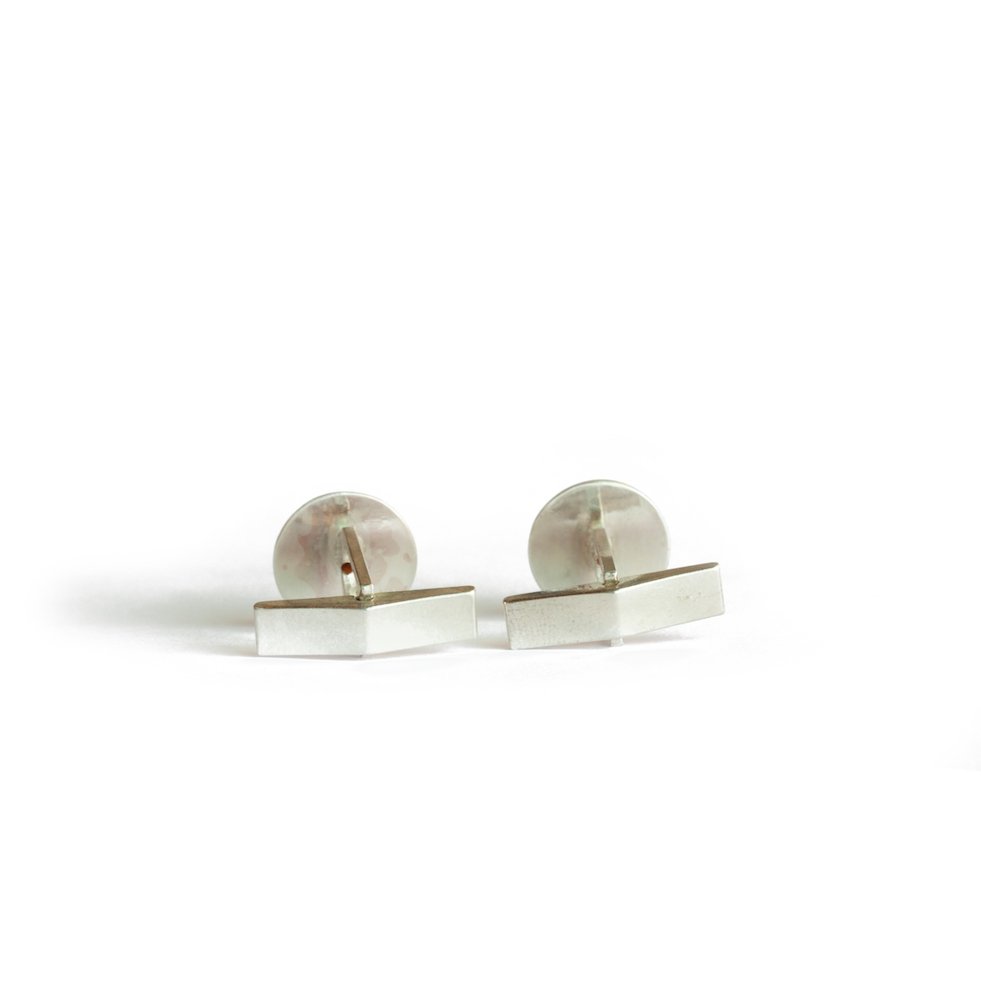The Garnet Compass Cufflinks - W.R. Metalarts