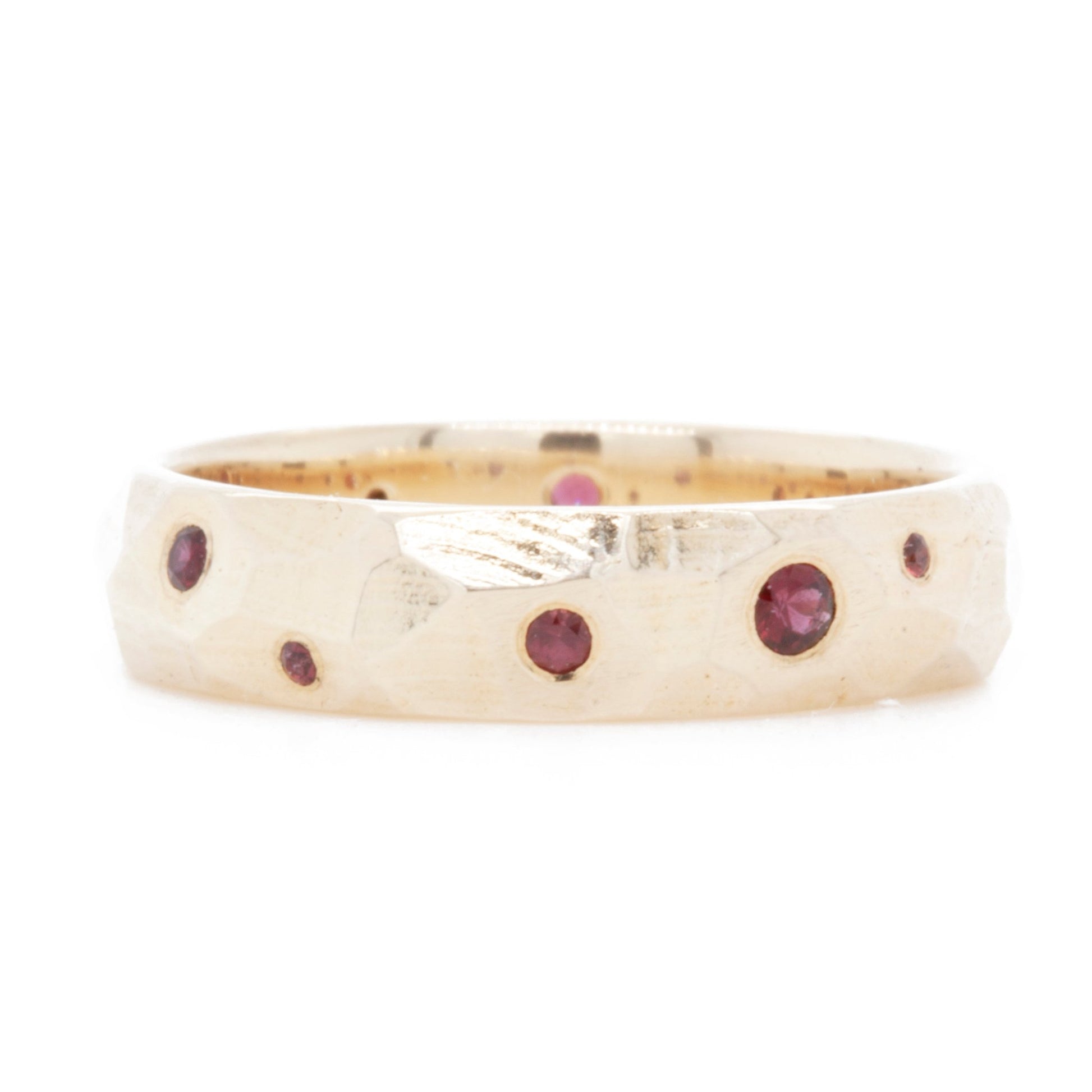 The Garnet Scattered Stars Ring (Ready to ship in size 7) - W.R. Metalarts