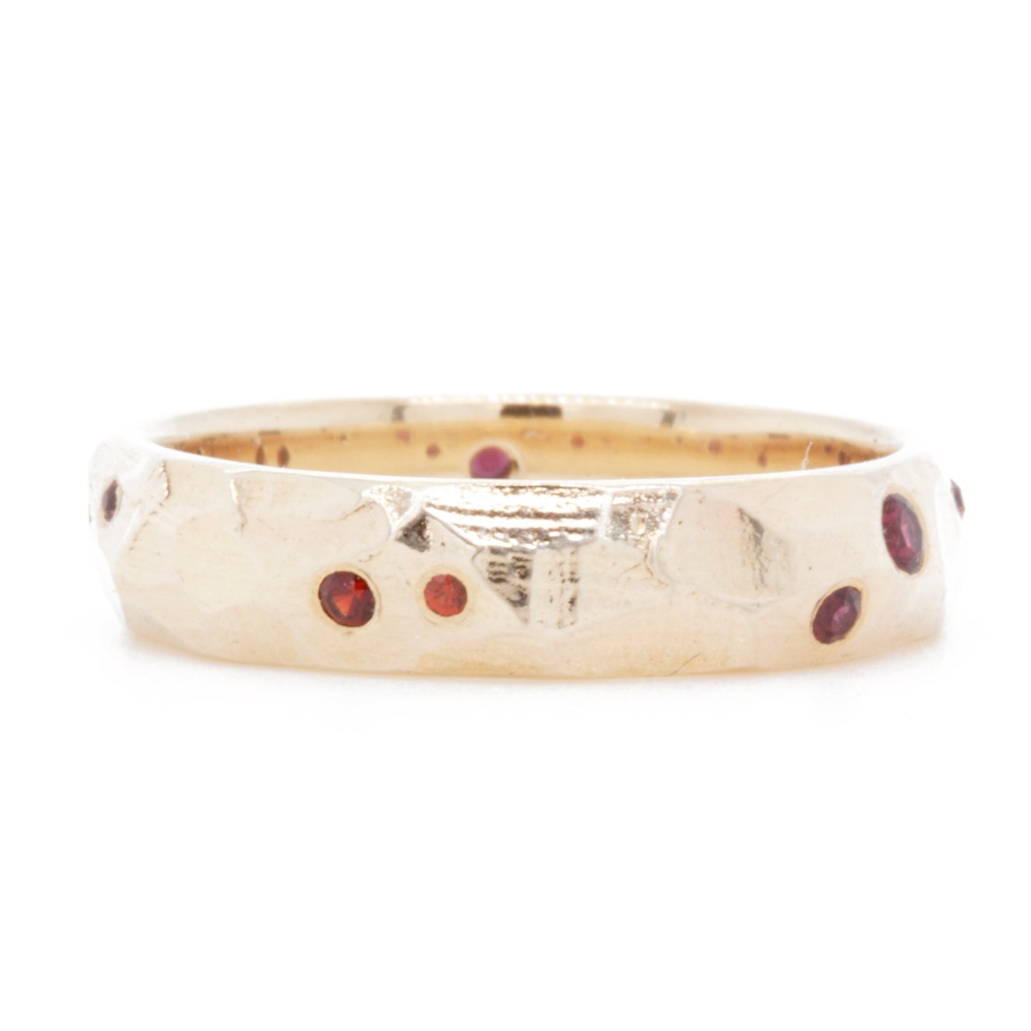 The Garnet Scattered Stars Ring (Ready to ship in size 7) - W.R. Metalarts