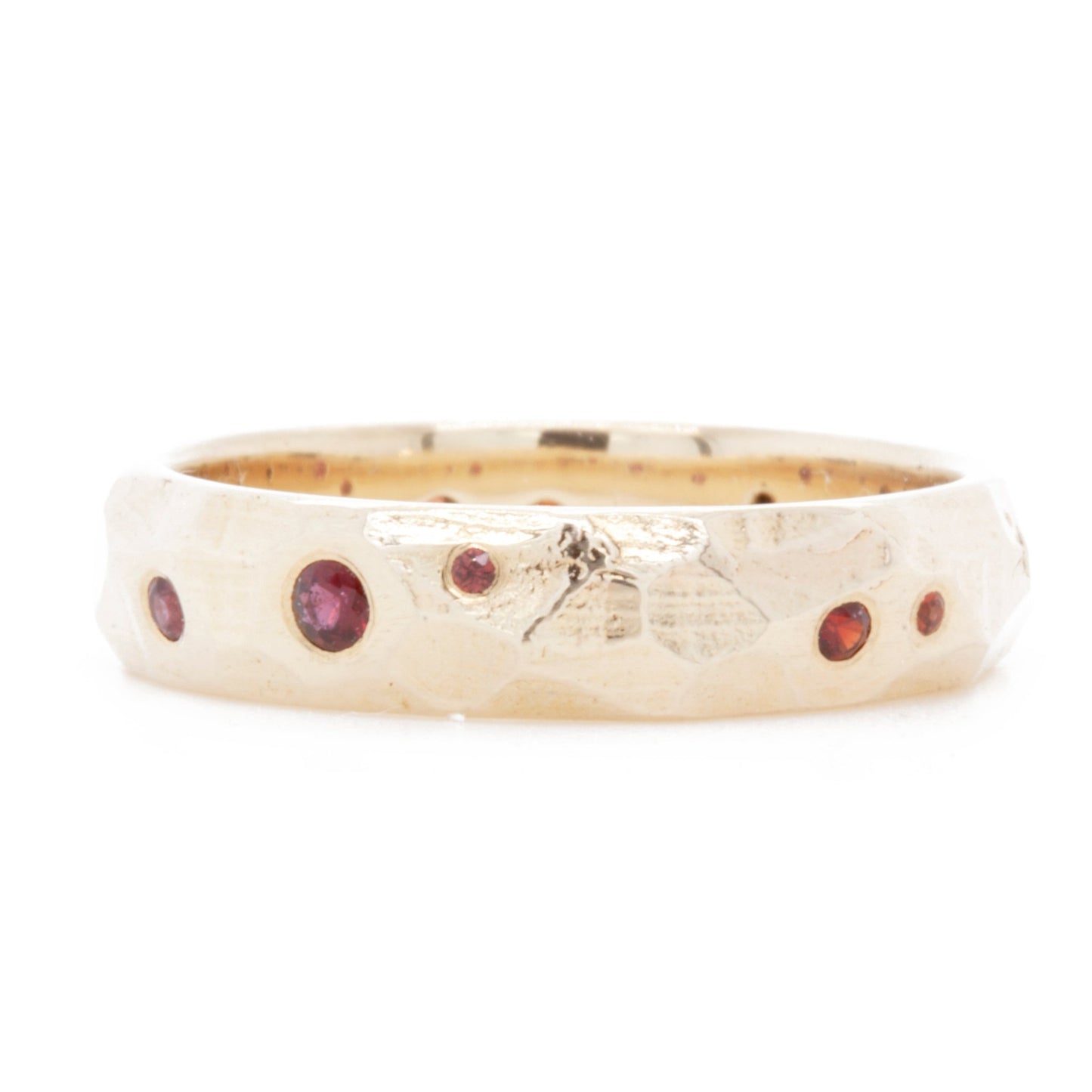 The Garnet Scattered Stars Ring (Ready to ship in size 7) - W.R. Metalarts