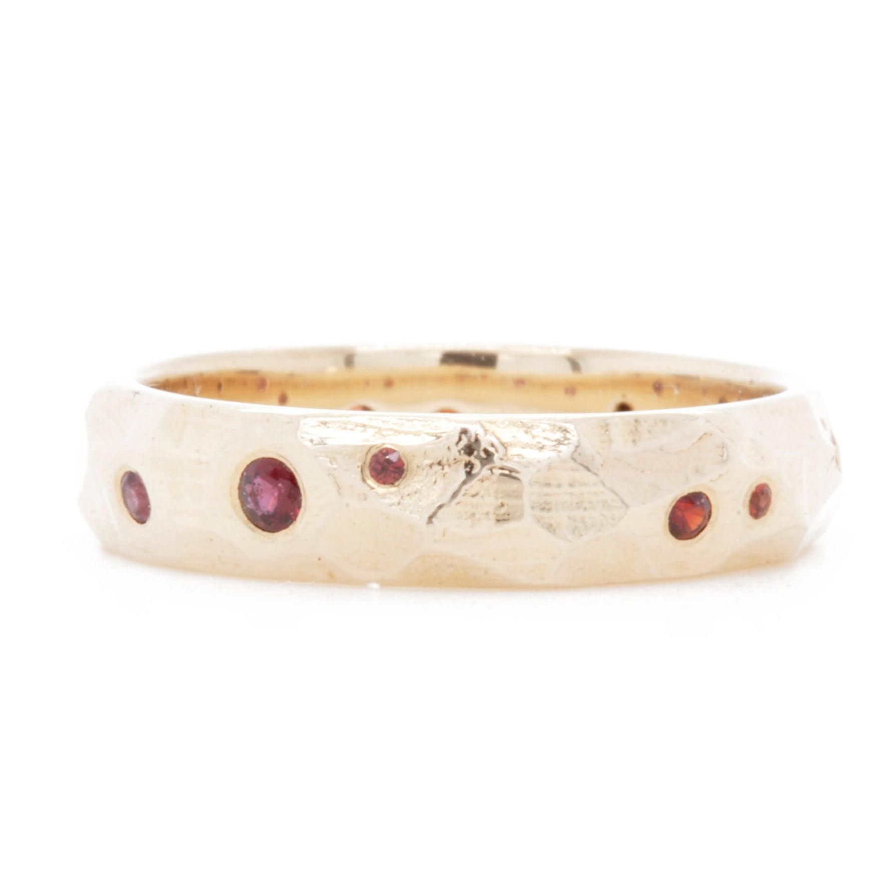 The Garnet Scattered Stars Ring (Ready to ship in size 7) - W.R. Metalarts