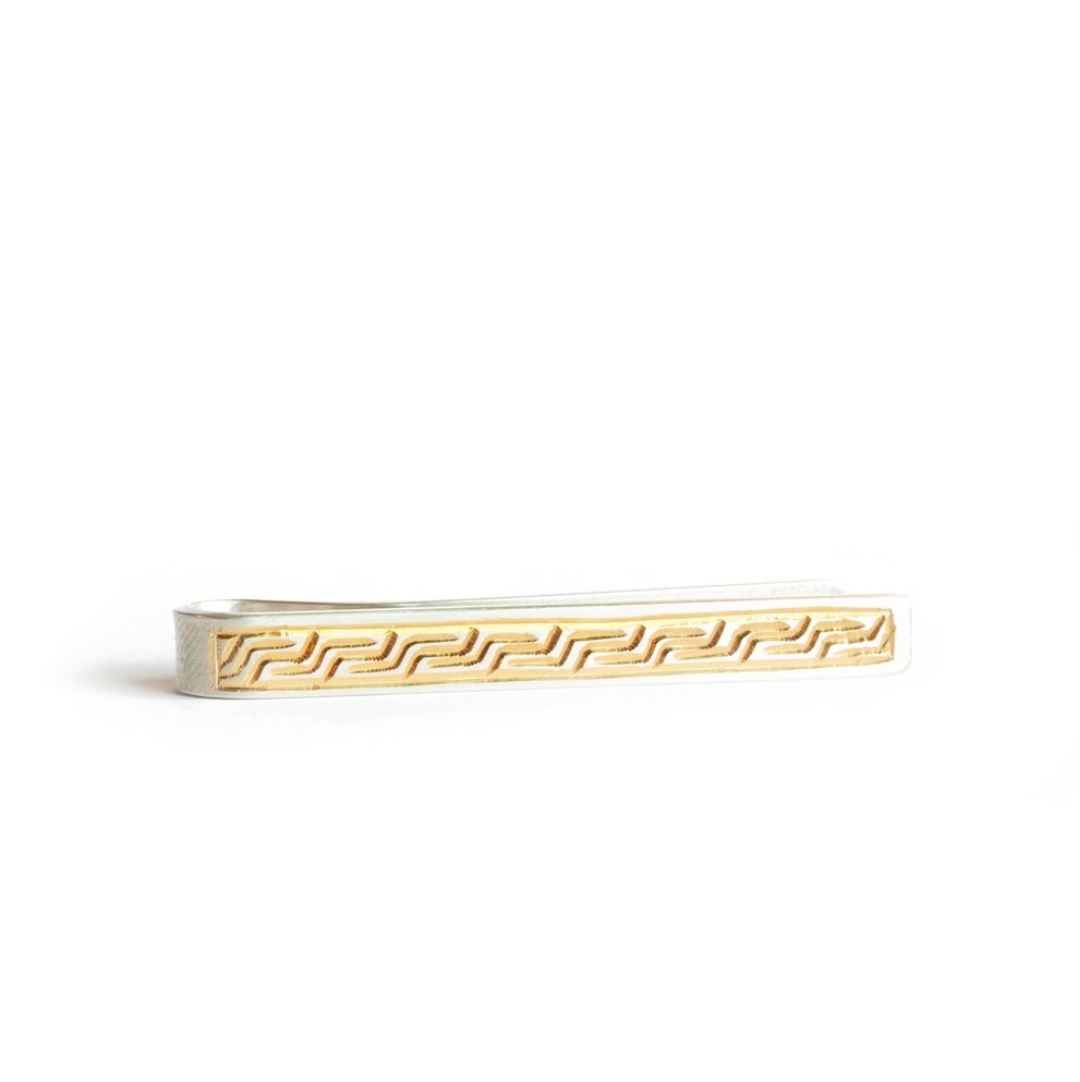 The Gilded Steps Tie Bar - W.R. Metalarts