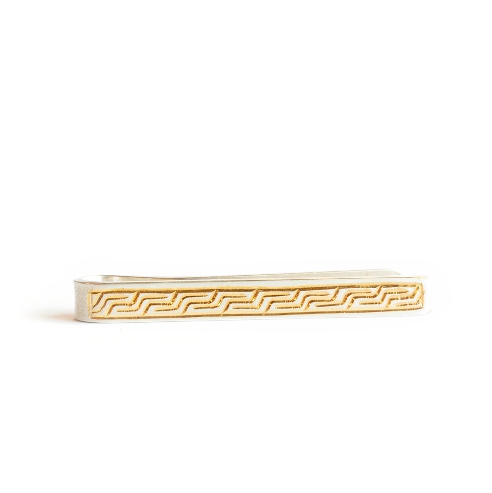 The Gilded Steps Tie Bar - W.R. Metalarts