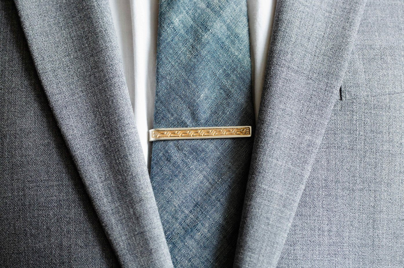 The Gilded Steps Tie Bar - W.R. Metalarts