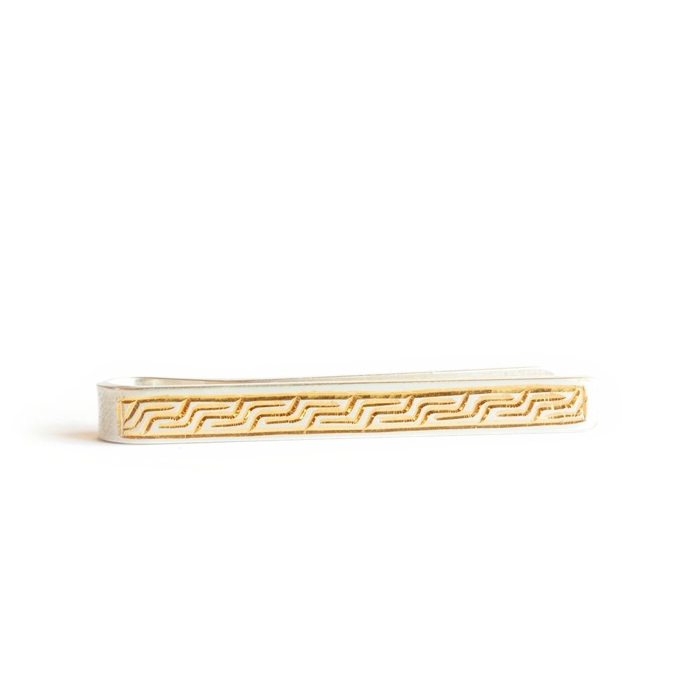 The Gilded Steps Tie Bar - W.R. Metalarts