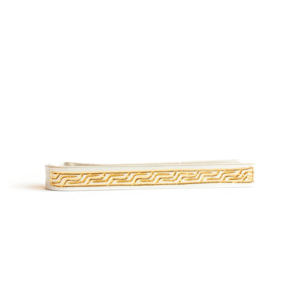 The Gilded Steps Tie Bar - W.R. Metalarts