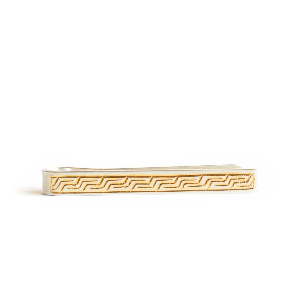 The Gilded Steps Tie Bar - W.R. Metalarts