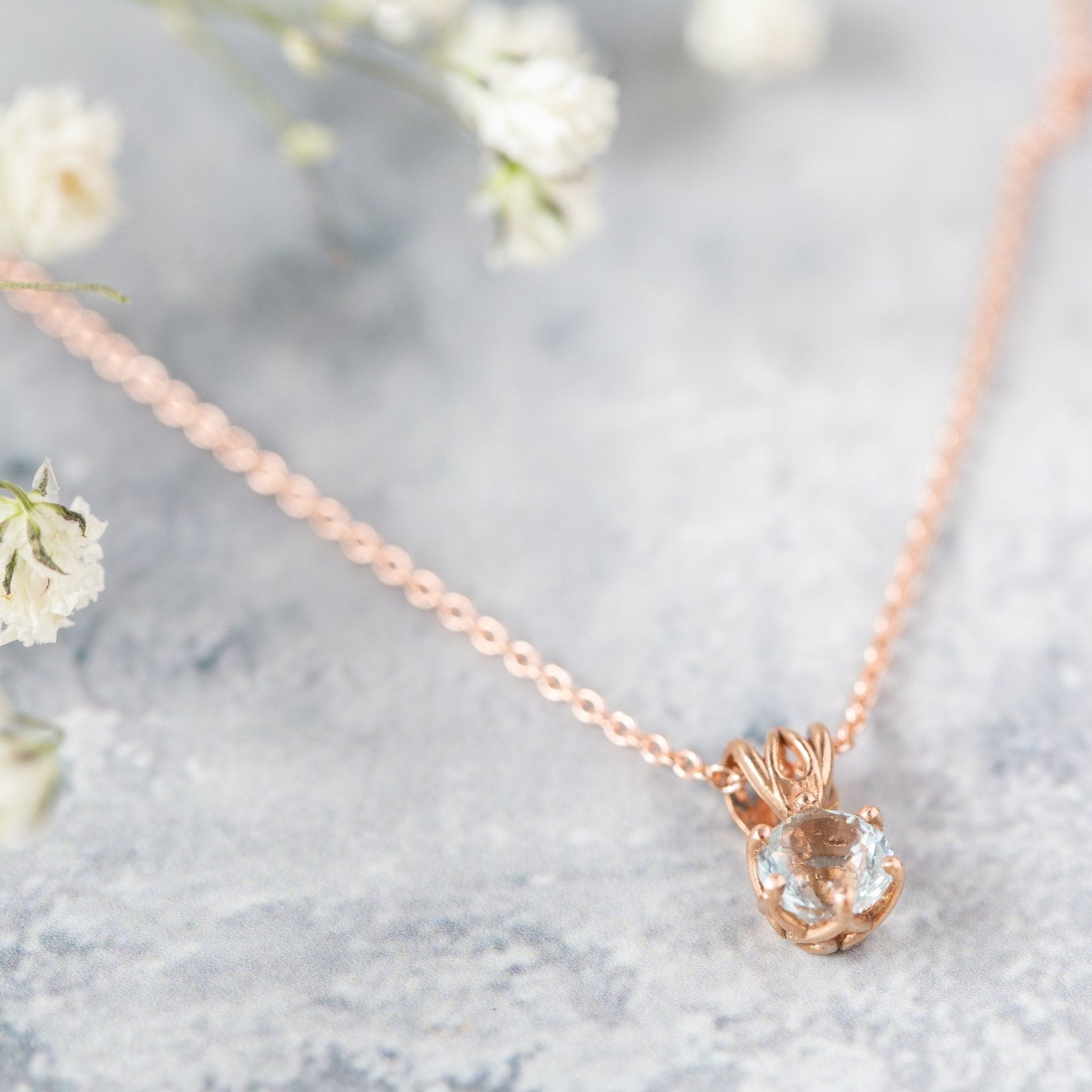 The Maine Aquamarine Pendant - W.R. Metalarts