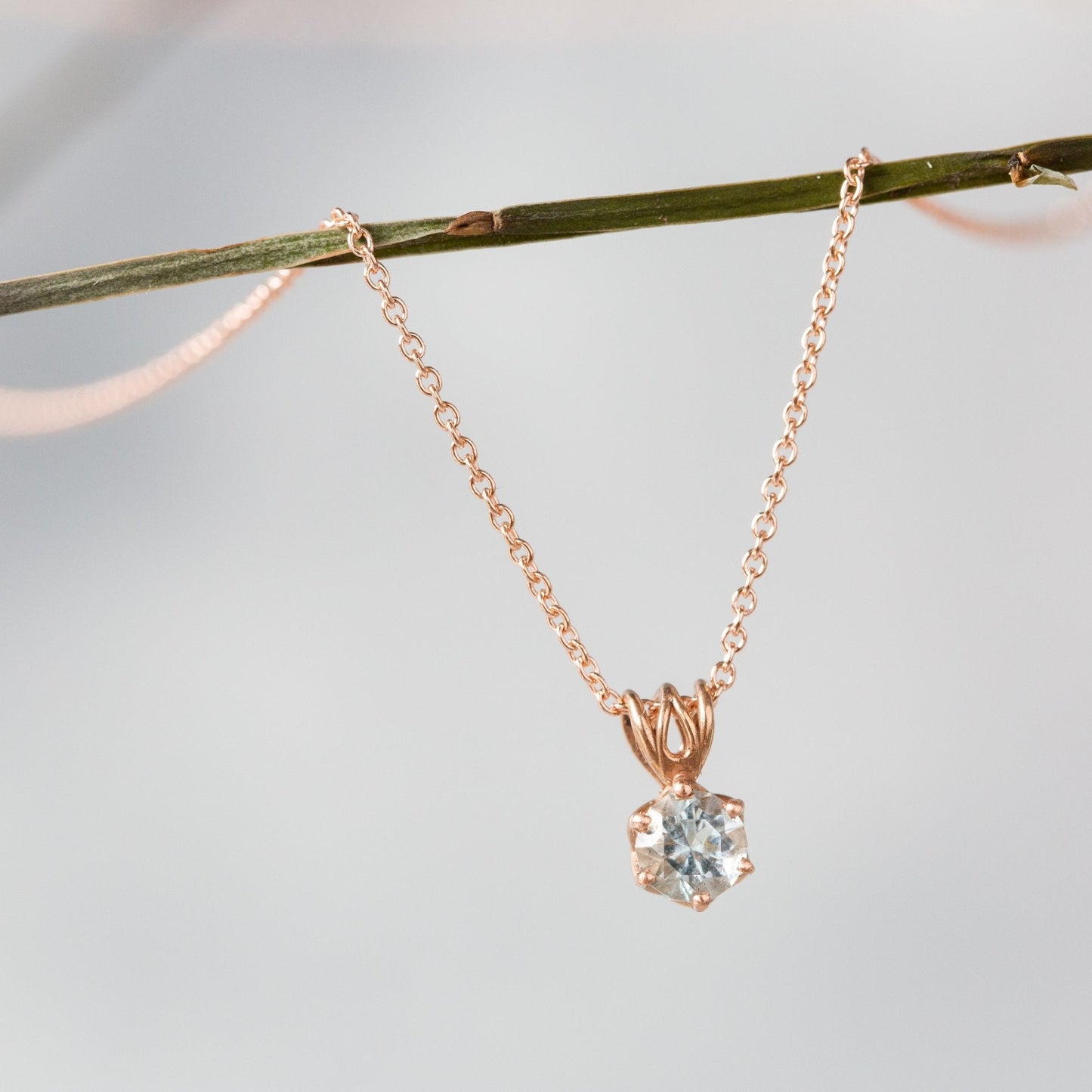 The Maine Aquamarine Pendant - W.R. Metalarts