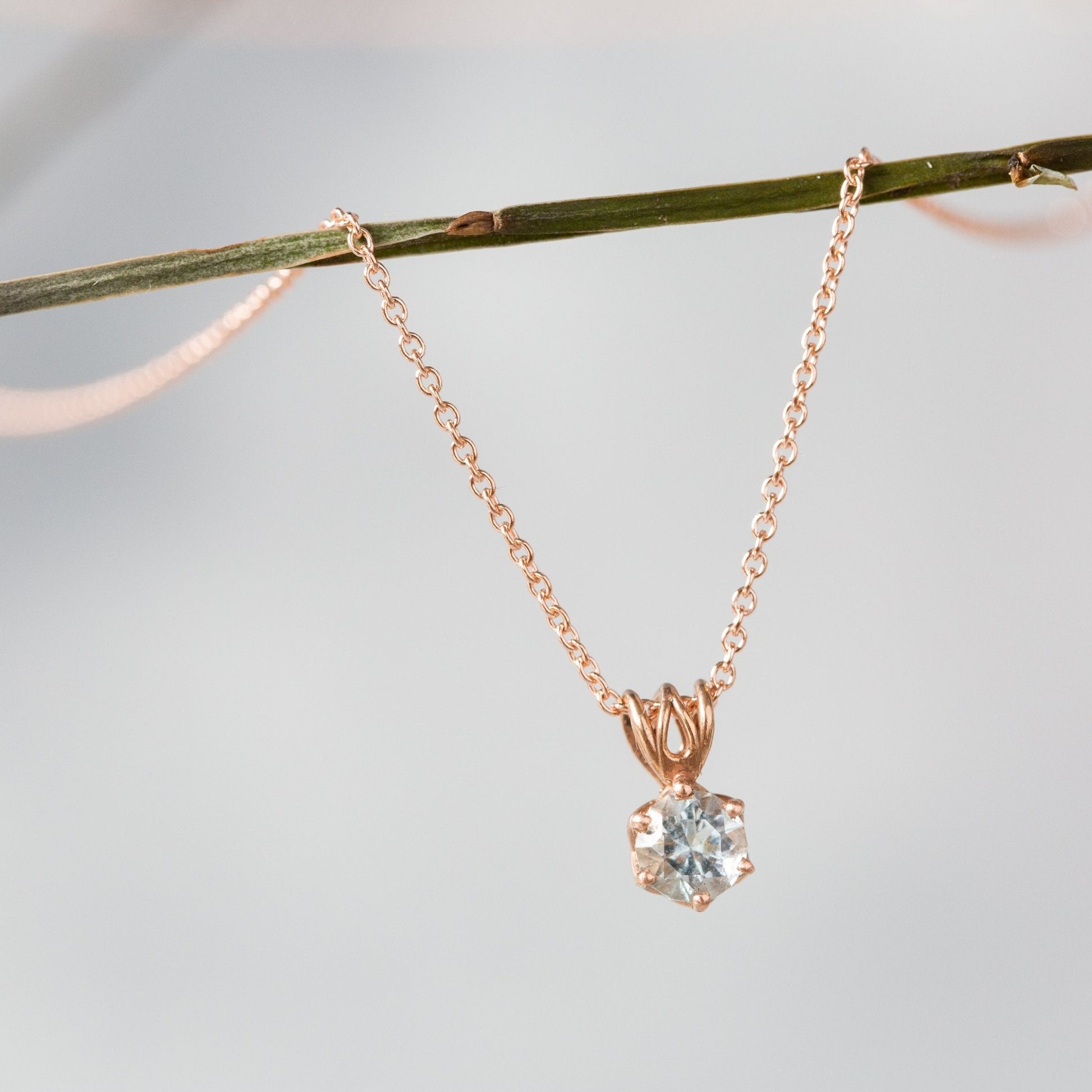 The Maine Aquamarine Pendant - W.R. Metalarts