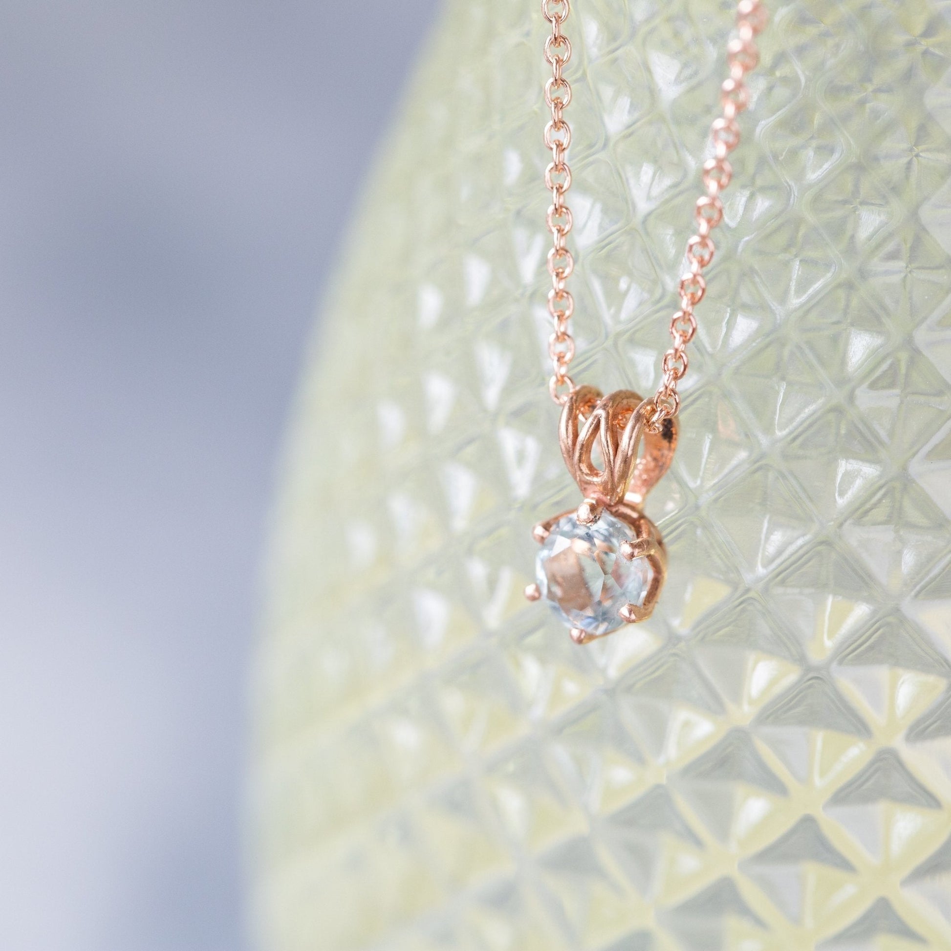 The Maine Aquamarine Pendant - W.R. Metalarts