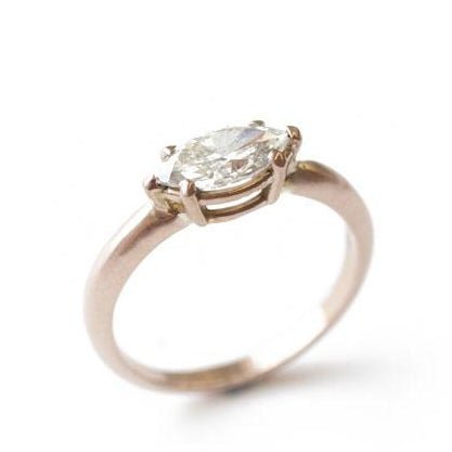 The Marquise Solitaire Ring - W.R. Metalarts